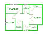 3,5 комнатная квартира, 72 м², Сербия
