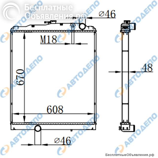 MITSUBISHI FUSO - Радиатор охлаждения двигателя
