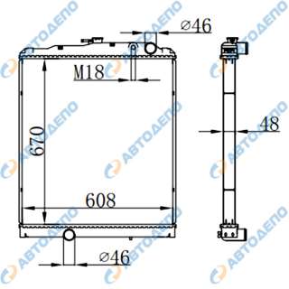 MITSUBISHI FUSO - Радиатор охлаждения двигателя