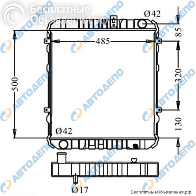 MAZDA TITAN Радиатор охлаждения двигателя, полностью аллюминиевый