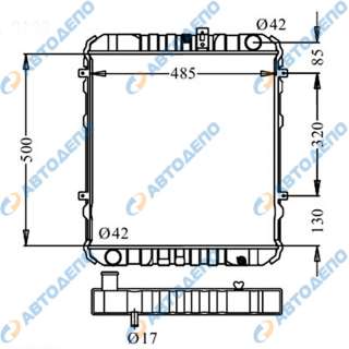 MAZDA TITAN Радиатор охлаждения двигателя, полностью аллюминиевый
