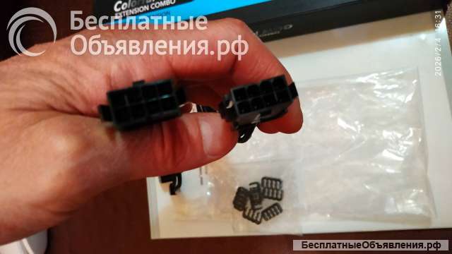 Кастомные удлинители кабеля GPU, 6+2PIN чёрные