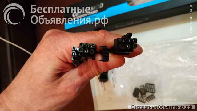 Кастомные удлинители кабеля GPU, 6+2PIN чёрные