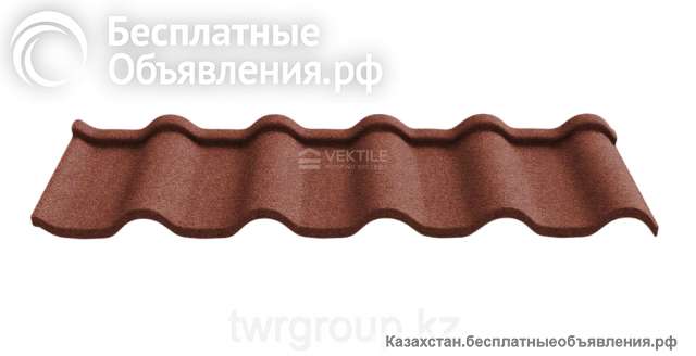 Композитная черепица Vektile, профиль Spanish, Terracotta