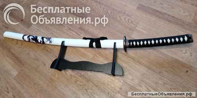Катана премиум красный дракон и чёрный дракон