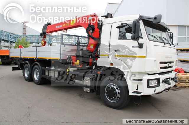 Бортовой автомобиль КАМАЗ 65117-104020-49 c тросовым КМУ ИТ-150