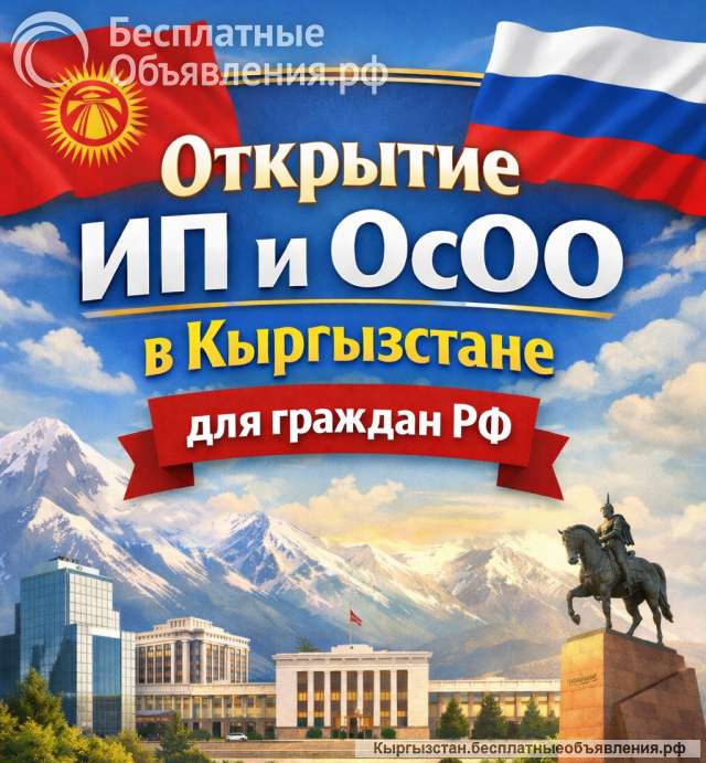 Открытие ИП и ОсОО в Кыргызстане «под ключ» для граждан РФ