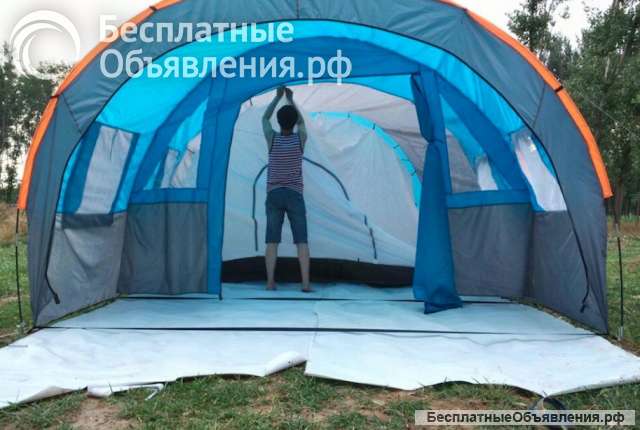 Палатка ангарная три отсека полубочка