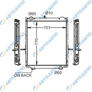 ISUZU GIGA MAX 2000- Радиатор охлаждения двигателя