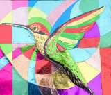 Колибри. Яркое панно в рамке. с доставкой до места