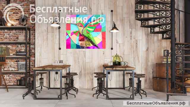 Колибри. Яркое панно в рамке. с доставкой до места