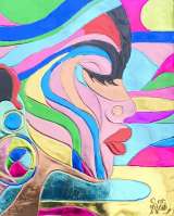 Девушка Радуга. Яркое панно в подарок с доставкой.