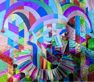 Шут в кубе. Панно 821 х 713 Багет. Доставка