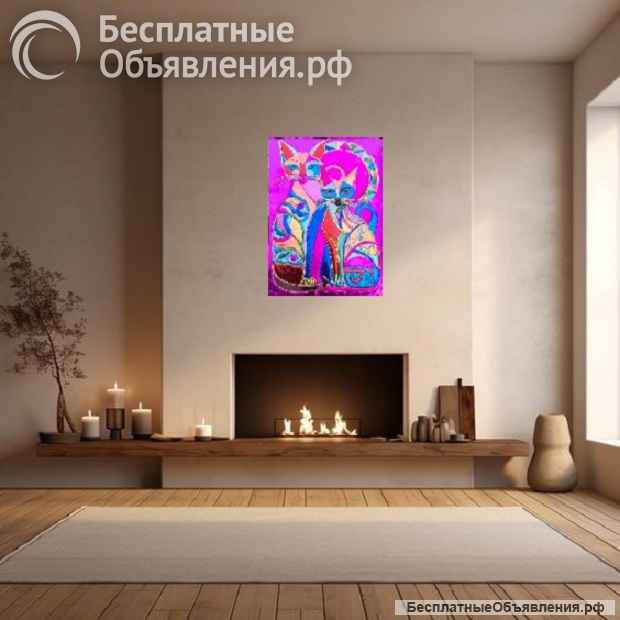 Шут в кубе. Панно 821 х 713 Багет. Доставка