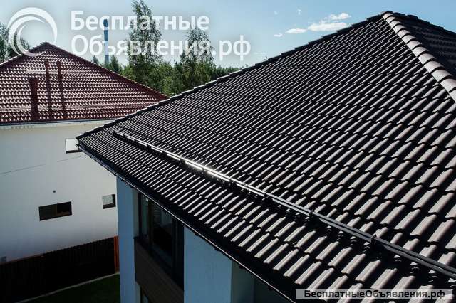 Натуральная черепица волновой профиль и плоский