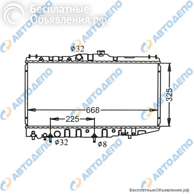 TOYOTA COROLLA, SPRINTER, CARINA, COROLLA LEVIN, SPRINTER TRUENO 1987-1992 Радиатор охлаждения двига