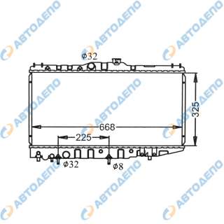 TOYOTA COROLLA, SPRINTER, CARINA, COROLLA LEVIN, SPRINTER TRUENO 1987-1992 Радиатор охлаждения двига