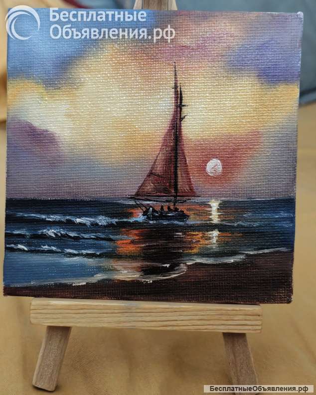 Картины миниатюры холст 10*10 масло