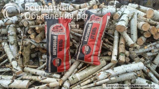 Древесный уголь (березовый) ГОСТ 84-7657, марка "А", высший сорт. 10 кг