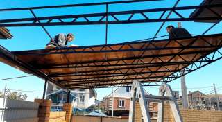 Установка Навесов, Монтаж