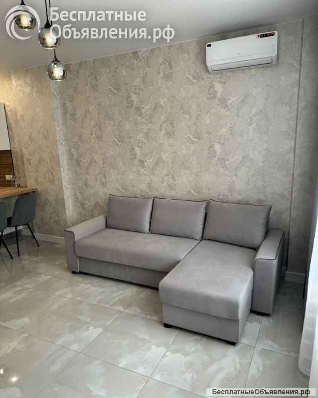 Сдается 1к.кв.33м. студия улица Академика Фёдорова. Современный ремонт, мебель, бытовая техника для