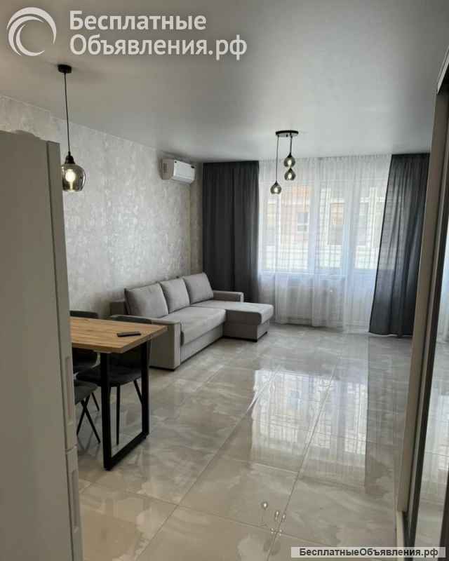 Сдается 1к.кв.33м. студия улица Академика Фёдорова. Современный ремонт, мебель, бытовая техника для