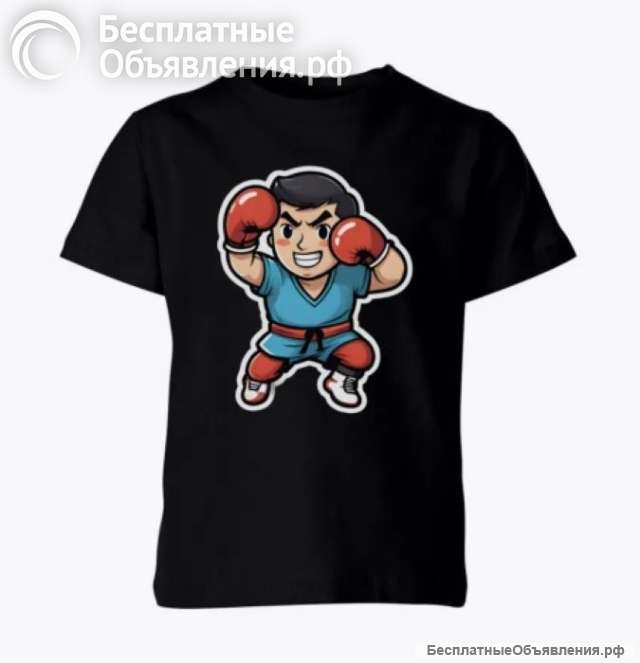 Детская футболка с принтом "Боксер"
