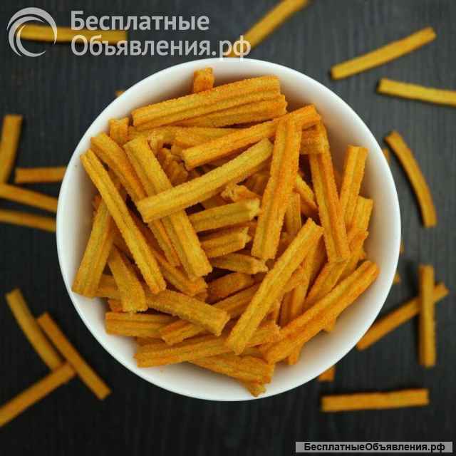 Снеки к пиву обжаренные бобы, кукуруза, чипсы