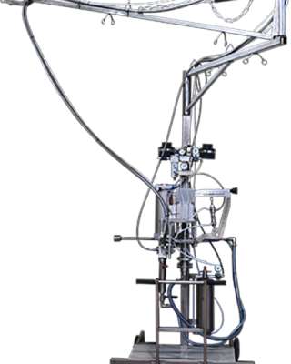 Установка для нанесения смолы с рубленным стеклоровингом