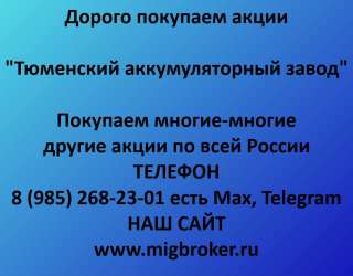 Покупаем акции «Тюменский аккумуляторный завод» лучшая цена
