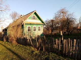 Зимний бревенчатый рубленный дом