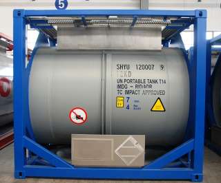 Танк-контейнер тип Т14 объём 7м3, для перевозки серной кислоты