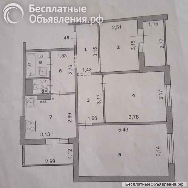 3-х ком. квартиру в Шебекино