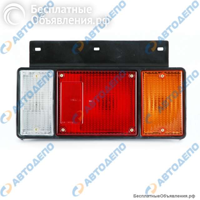ISUZU ELF, GIGA стоп R, мал. прямоугольная фишка, c сигналом заднего хода и задней крышкой