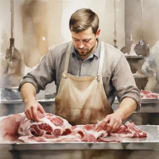 Жиловщик, оператор линии и разнорабочий на мясокомбинат