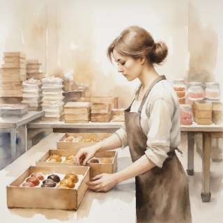 Разнорабочий и упаковщица на кондитерскую фабрику