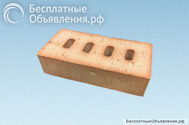 Кирпич цокольный красный М 150 полнотелый