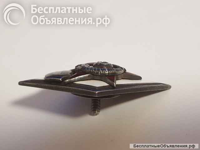Ромб военная ветеринарная академия 1 тип. Редкий серебряный знак времён СССР.