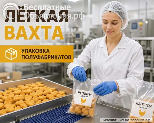 Упаковщики/ вахта с питанием