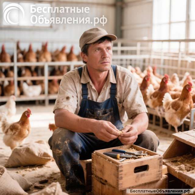 Упаковщик, разнорабочий на птицефабрику