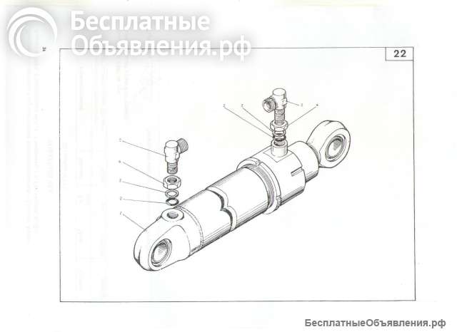 Штуцера для гидроцилиндров для экскаваторов ЭО-2621, ЭО-2626 МТЗ, ЮМЗ