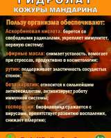 Гидролат кожуры мандарина. ProGynuru. С наносеребром.
