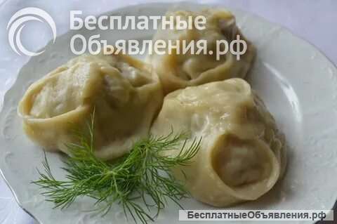 Манты готовые, домашние, разные