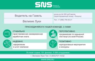 Водитель на Газель