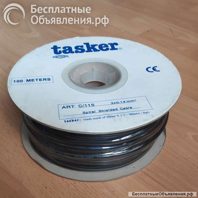 Кабель микрофонный/ акустический/ аудио 3*0.14 мм2, катушка 100м, Tasker C115