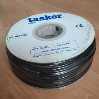 Кабель микрофонный/ акустический/ аудио 5*0.14 мм2, катушка 100м, Tasker C181