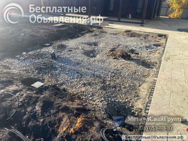 Винтовые сваи 76 мм для забора беседки и причала