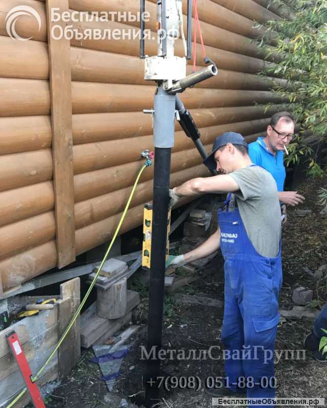 Винтовые сваи 89 мм для фундамента бани и пристройки