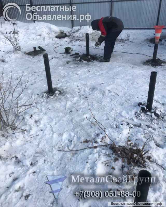 Винтовые сваи 89 мм для фундамента бани и пристройки