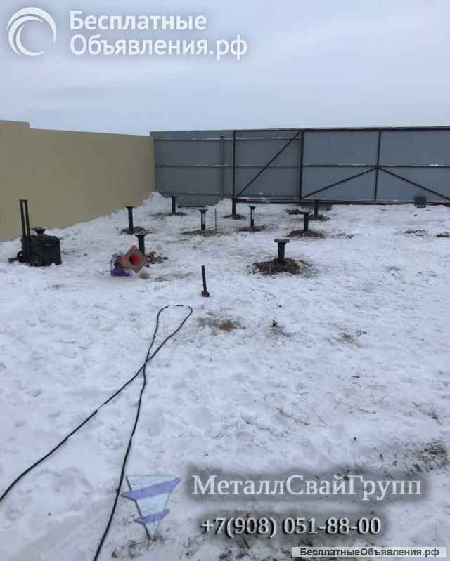 Винтовые сваи 89 мм для фундамента бани и пристройки